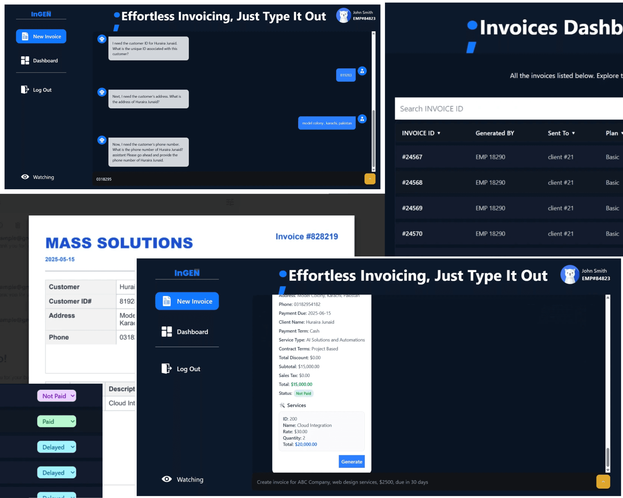 AI-Powered Digital Invoice Generator